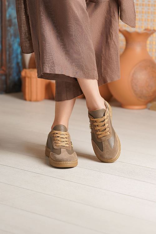 RACHEL HAKİKİ DERİ KADIN SPOR AYAKKABI 712225K