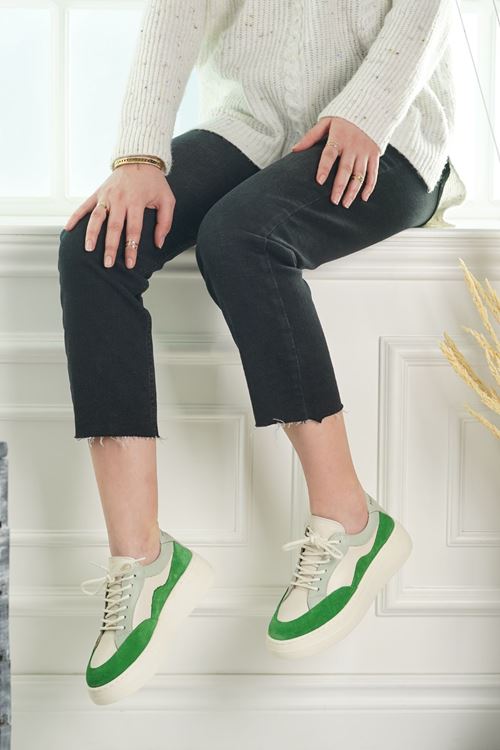 MAXİMİNO HAKİKİ DERİ KADIN SPOR AYAKKABI 421624Y