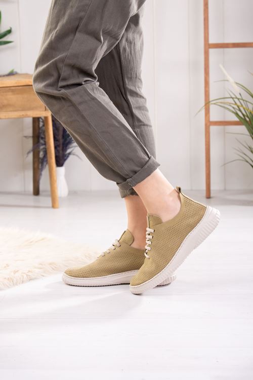 MAMMAMİA HAKİKİ DERİ KADIN GÜNLÜK AYAKKABI 389024Y