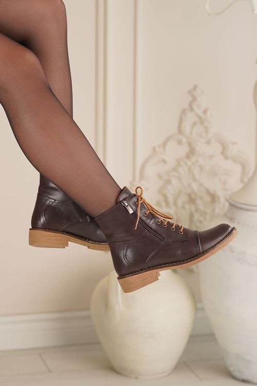 MAMMAMİA HAKİKİ DERİ KADIN BOT 403025K