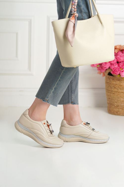 LİZSHOE HAKİKİ DERİ KADIN SPOR AYAKKABI KLMN 108526Y
