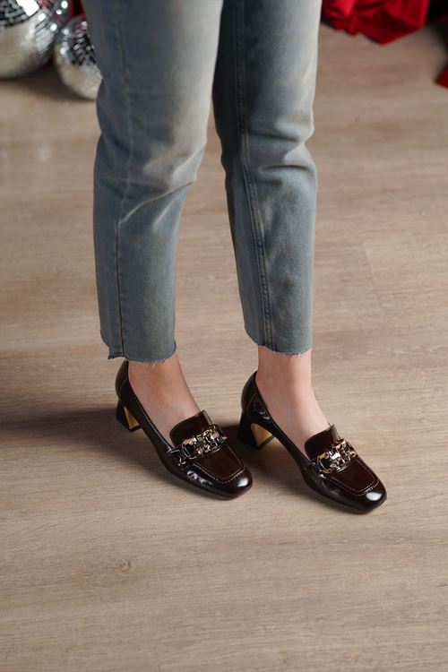 LİZSHOE HAKİKİ DERİ KADIN TOPUKLU AYAKKABI NİSH 254925K