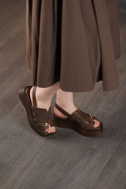 MAMMAMİA HAKİKİ DERİ KADIN SANDALET 292026Y