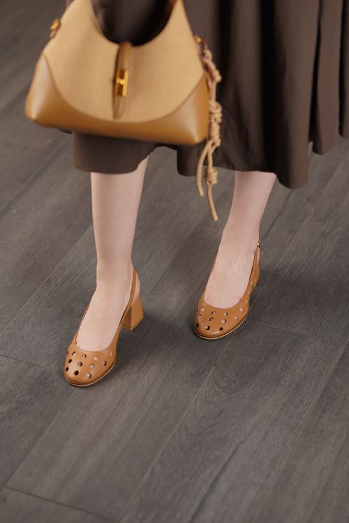 LİZSHOE HAKİKİ DERİ KADIN TOPUKLU AYAKKABI NİSH 262526Y