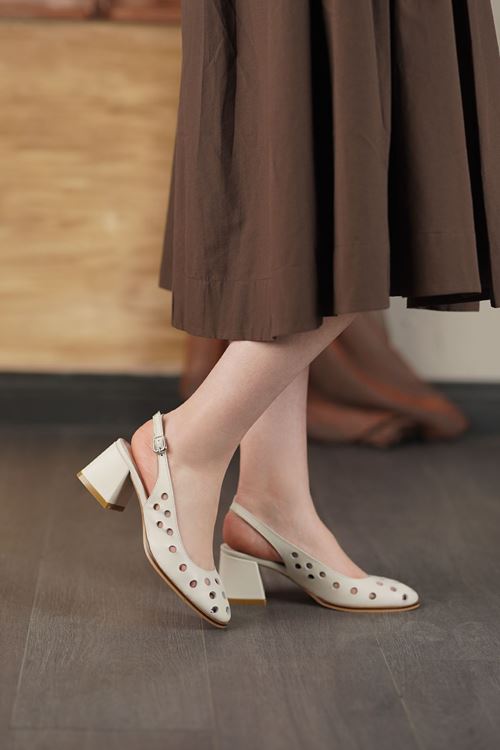 LİZSHOE HAKİKİ DERİ KADIN TOPUKLU AYAKKABI NİSH 262526Y