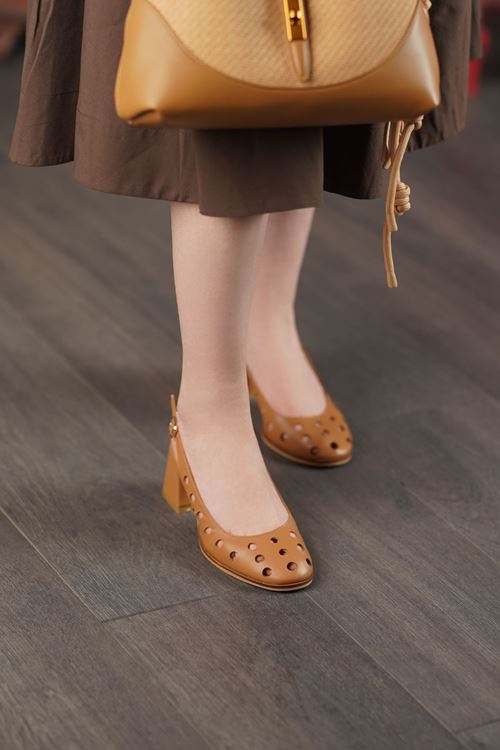 LİZSHOE HAKİKİ DERİ KADIN TOPUKLU AYAKKABI NİSH 262526Y