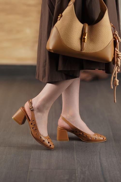 LİZSHOE HAKİKİ DERİ KADIN TOPUKLU AYAKKABI NİSH 262526Y