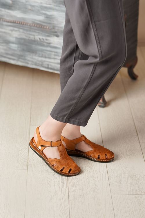 MAMMAMİA HAKİKİ DERİ KADIN SANDALET 236026Y