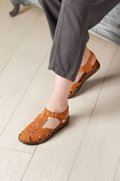 MAMMAMİA HAKİKİ DERİ KADIN SANDALET 236026Y