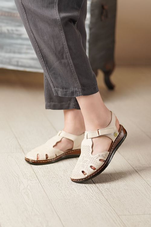 MAMMAMİA HAKİKİ DERİ KADIN SANDALET 236026Y
