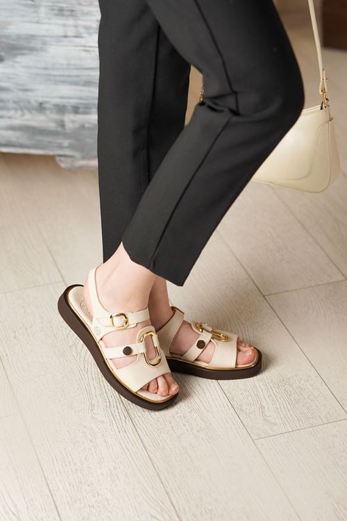 MAMMAMİA HAKİKİ DERİ KADIN SANDALET 529026Y