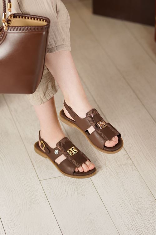 MAMMAMİA HAKİKİ DERİ KADIN SANDALET 278026Y