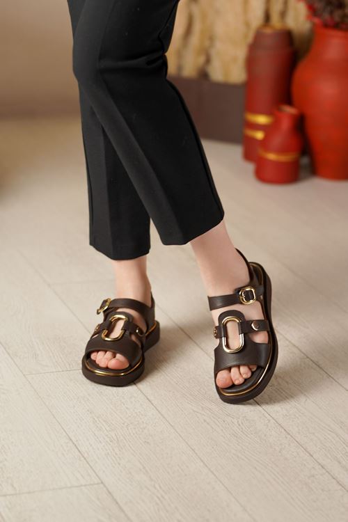 MAMMAMİA HAKİKİ DERİ KADIN SANDALET 529026Y