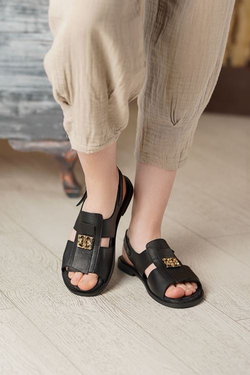 MAMMAMİA HAKİKİ DERİ KADIN SANDALET 278026Y