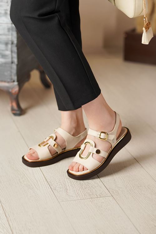 MAMMAMİA HAKİKİ DERİ KADIN SANDALET 529026Y
