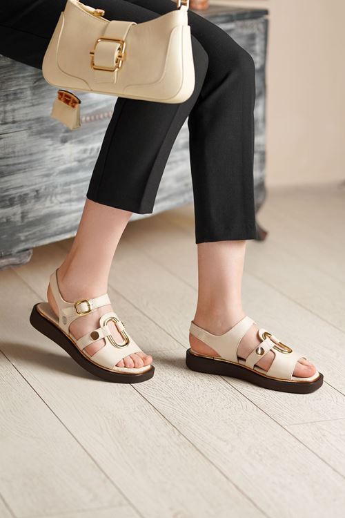 MAMMAMİA HAKİKİ DERİ KADIN SANDALET 529026Y