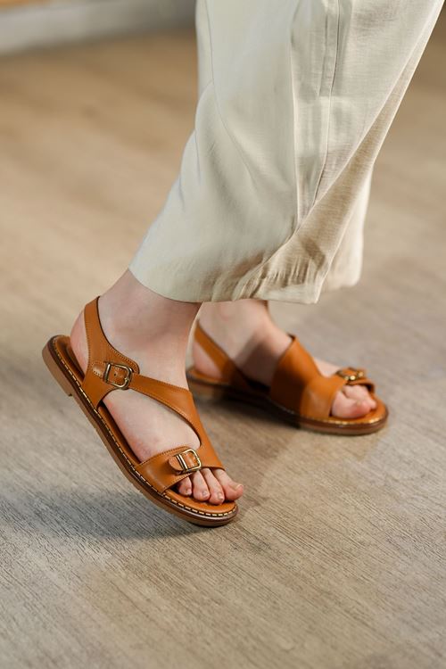 LİZSHOE HAKİKİ DERİ KADIN SANDALET ENZ 5407-26Y