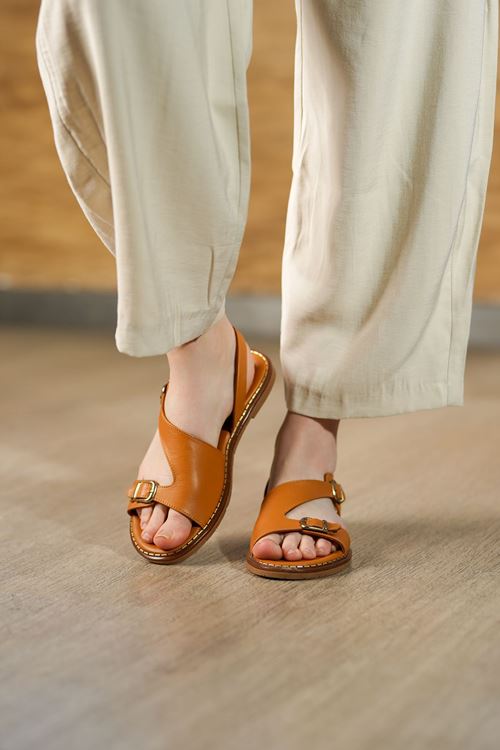LİZSHOE HAKİKİ DERİ KADIN SANDALET ENZ 5407-26Y