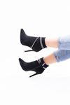 LİZSHOE KADIN SÜET TAŞLI BOT PM 102721K - SÜET SİYAH