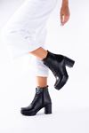 LİZSHOE HAKİKİ DERİ KADIN GÜNLÜK BOT PPT 752522K - SİYAH