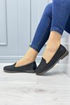 LİZSHOE HAKİKİ DERİ KADIN BABET 302222Y - SİYAH