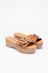 LİZSHOE HAKİKİ DERİ KADIN TERLİK ZYN 761122Y - TABA SÜET