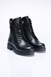 LİZSHOE HAKİKİ DERİ KADIN GÜNLÜK BOT PPT 766322K - SİYAH
