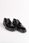 LİZSHOE HAKİKİ DERİ ERKEK GÜNLÜK AYAKKABI PİK 45024Y - SİYAH RUGAN