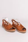 LİZSHOE HAKİKİ DERİ KADIN SANDALET ZYN 127623Y - TABA