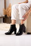 LİZSHOE HAKİKİ DERİ KADIN GÜNLÜK BOT KRL 23524K - SİYAH