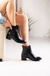 LİZSHOE HAKİKİ DERİ KADIN GÜNLÜK BOT KRL 28224K - SİYAH