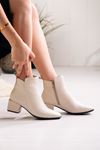 LİZSHOE HAKİKİ DERİ KADIN GÜNLÜK BOT OBN 100824K - BEJ