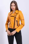 LİZ LEATHER KADIN DERİ MONT N16 - SARI