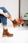 MAMMAMİA HAKİKİ DERİ KADIN BOT 153523K - TARÇIN NUBUK