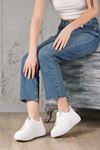 LİZSHOE HAKİKİ DERİ KADIN GÜNLÜK AYAKKABI SNL 37824K - BEYAZ