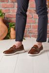 LİZSHOE HAKİKİ DERİ ERKEK GÜNLÜK AYAKKABI 21125Y - TABA