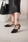 LİZSHOE HAKİKİ DERİ KADIN STİLETTO MNZ 2437425Y - SİYAH