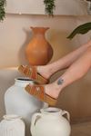 LİZSHOE HAKİKİ DERİ KADIN TERLİK ZYN 814725Y - TABA SÜET
