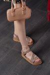MAMMAMİA HAKİKİ DERİ KADIN SANDALET 524025Y - VİZON NUBUK