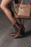 LİZSHOE HAKİKİ DERİ KADIN TOPUKLU BOT NİSH 259625K
